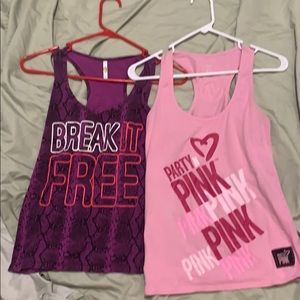 2 Zumba tanks size large